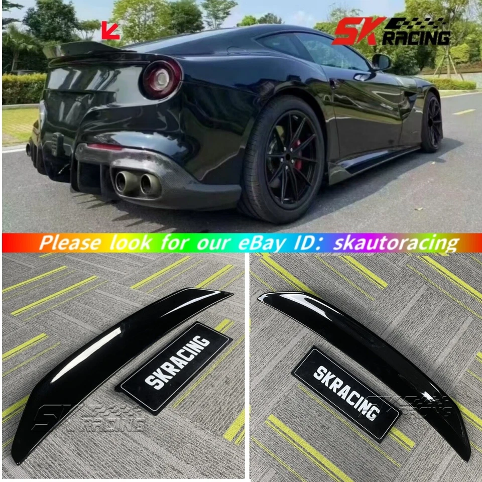 Fits Ferrari F12 Berlinetta Coupe 2013-2017 Gloss Black Rear Trunk Spoiler Wing Foto 1 de 4