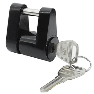 Trailer Hitch Coupling Lock For Caravan Boat Towing Rv Latch Tongue Lock 2 Keys - Picture 1 of 7