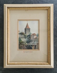 Aquarell Original Nürnberg Tiergärtner Tor Friedrich Georg Trost 1844-1922 - Bild 1 von 4