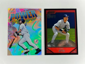 Derek Jeter 1999 Topps Power Players P20 + 2007 Bowman Chrome #90 New York Lot - Picture 1 of 4