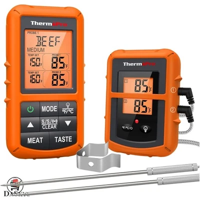 Wireless 500FT Meat Thermometer with Dual Probes - Ideal for Grilling & Smoking - Image 1 of 4