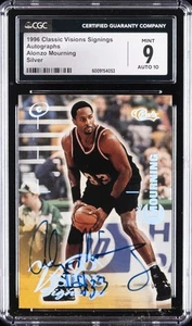 1996 CLASSIC VISIONS SIGNINGS AUTO SILVER ALONZO MOURNING CGC 9 - Picture 1 of 2