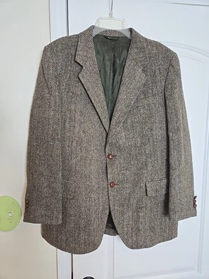 Blazer de lana escocesa KUPPEHEIMER HARRIS TWEED para hombre talla 43 Reg espiga de colección Foto 1 de 4