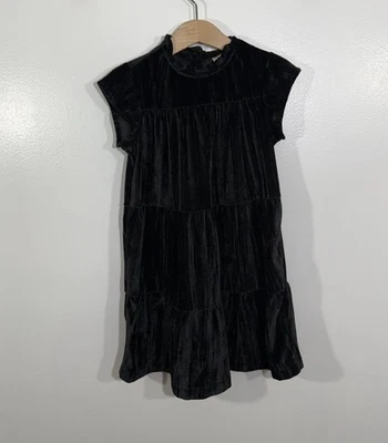 Gap 连衣裙黑色天鹅绒 5 岁儿童 — 第 1/4 张图片
