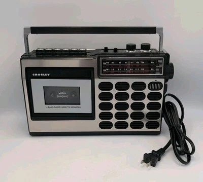 Crosley CT100B-SI Bluetooth Radio Cassette Grabadora Boombox Foto 1 de 4