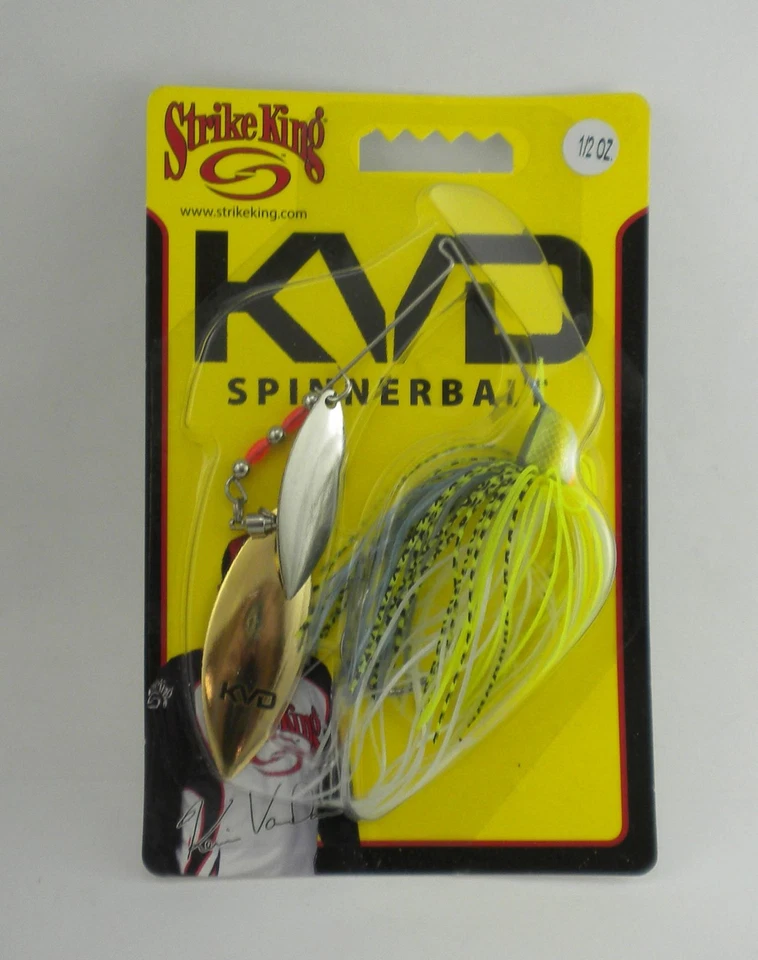 Strike King FSB12WW-538SG 1/2 oz KVD Finesse Spinnerbait Color Chartreuse Sexy S Foto 1 de 2