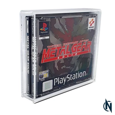 CARDNAX Acryl Case für PlayStation 1 Doppel CD Spiele | UV Schutz | PS1 Double Game