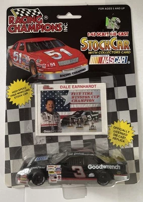 Racing Champions Dale Earnhardt 1:43 Scale Die Cast Stock Car & Collectors Card - Image 1 of 2