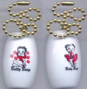 Set of 2 Betty Boop Ceiling Light / Fan Pulls - Picture 1 of 1