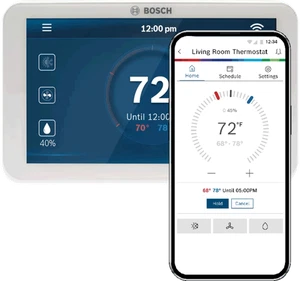 BOSCH BCC110 Smart Thermostat 5" Touchscreen Wi-Fi 24V Wall Mount - Picture 1 of 10
