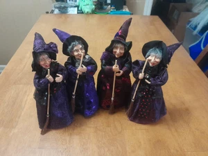 Vintage Lot 4 Studio 33 Hexenzapfen Figuren 9" Halloween Dekoration - Bild 1 von 6