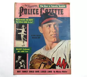 The National Police Gazette Magazine April 1949 Bob Feller Baseball USA - Picture 1 of 8