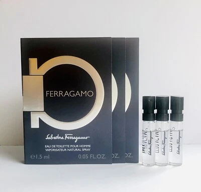 3 x Salvatore Ferragamo Ferragamo Eau De Toilette para Hombres Spray Muestra 1,5 ml Foto 1 de 3