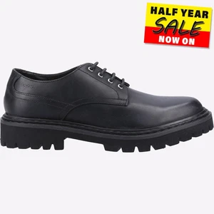 Base London Wick Mens Smart Formal Casual Fashion Lace Up Shoes Black - Picture 1 of 5