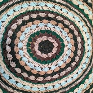 Manta de ganchillo hecha a mano | Mantel de decoración del hogar hecho a mano - Imagen 1 de 8