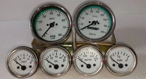 Smiths Replica Kit- Elec Temp + Oil + Fuel + Volt Gauge+Speedo +Tacho 85 mm - Picture 1 of 3