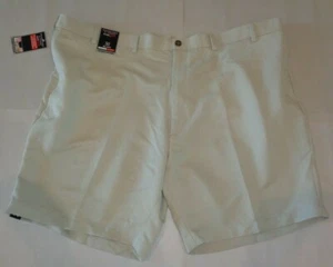 Roundtree & Yorke Size 50 Big Man CLASSIC FIT Stone Flat Front New Mens Shorts - Picture 1 of 12