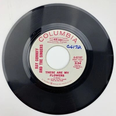 Ray Conniff Songs Are For Love / These Are My Flowers Promo Record 45 RPM Vinyl - Image 1 of 2
