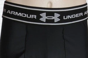 Pantalones cortos de compresión de entrenamiento negros Under Armour Heat Gear 1245102 pequeños para hombre - Imagen 1 de 2