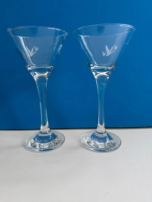 Lote 2 Vasos Martini Gris Ganso Vodka Logo 7" Tallo 3oz NUEVOS COLECCIONABLES 🇫🇷 Foto 1 de 3