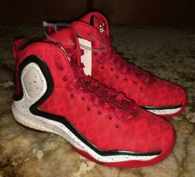ADIDAS D Rose 5 Boost Red Basketball Shoes Sneakers NEW Youth Boys Girls 4 4.5 - Image 1 of 4