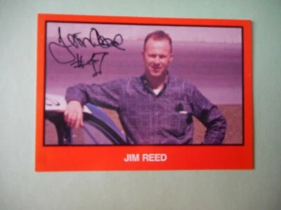 Jim Reed signed VINTAGE 1989 TG MASTERS of RACING #7 Winston Cup Nascar Card 128 - Image 1 of 2