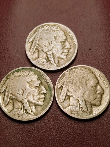 1923, 1924, 1925 Buffalo Nickels VG (#B-21-112) Lot of 3 Cover