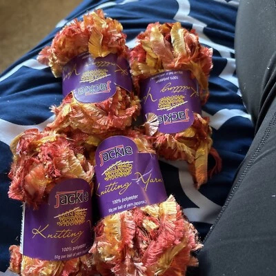 Jackie Knitting Yarn Fall Colors. 4 Skeins 50g Per Skein - Image 1 of 4