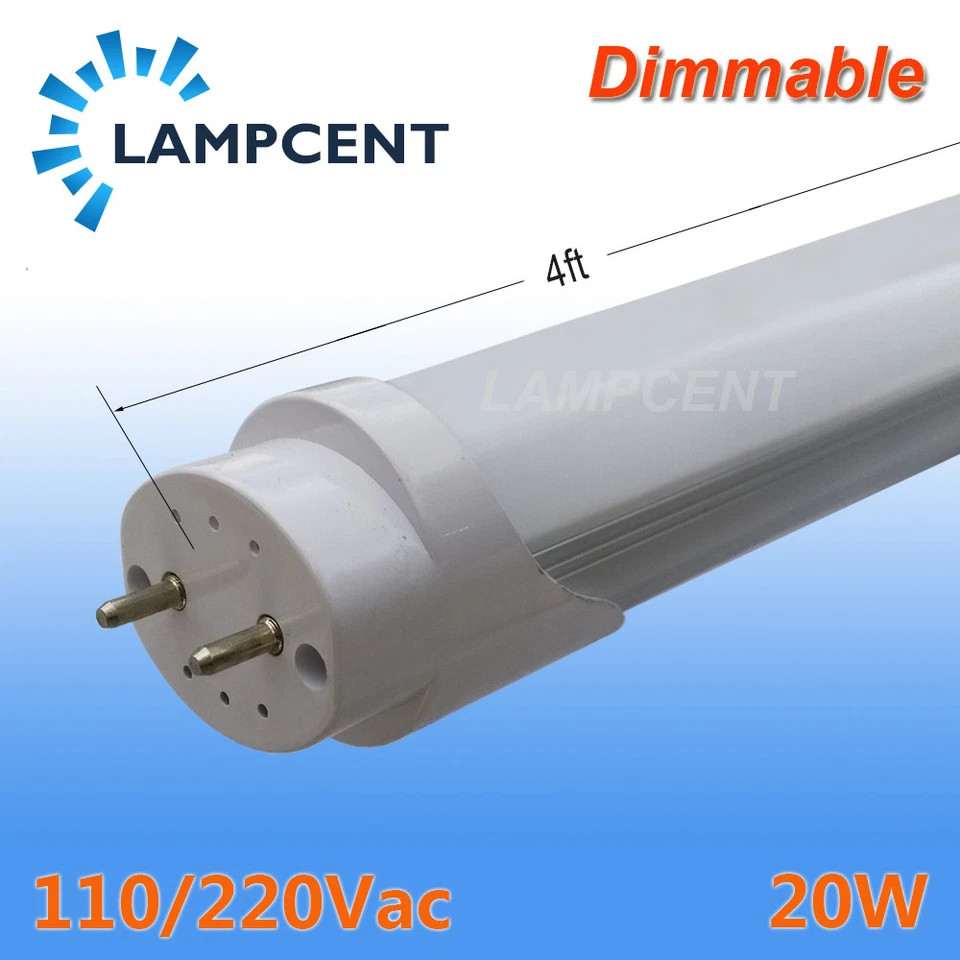 10-100/Pack T8 Dimmable LED Tube Light 20W 4FT G13 48" Retrofit Fluorescent Lamp - Image 1 of 4