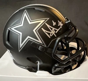 Mini casco de velocidad alternativa firmado por Dak Prescott Cowboys Eclipse (Beckett) - Imagen 1 de 6