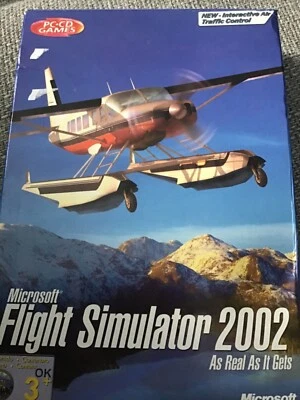 Microsoft Flight Simulator 2002 PC Big Box 3 Disc VINTAGE UK - Image 1 of 2