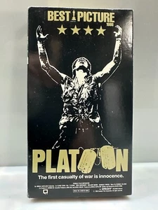 Platoon-VHS Tape - 1986-Used -Charlie Sheen-Willem Defoe-Best Picture-4 stars - Picture 1 of 3