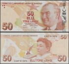 Turkey 50 Lira P225c B303c 2017 UNC C prefix Sg 62 @ Ebanknoteshop