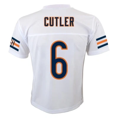 Camiseta deportiva Jay Cutler NFL Chicago Bears nivel medio visitante blanca réplica juvenil (S-XL) Foto 1 de 2