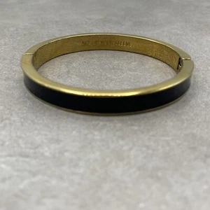 Kate Spade Bangle Bracelet An Ace Up Your Sleeve New York Black Enamel Gold - Picture 1 of 8