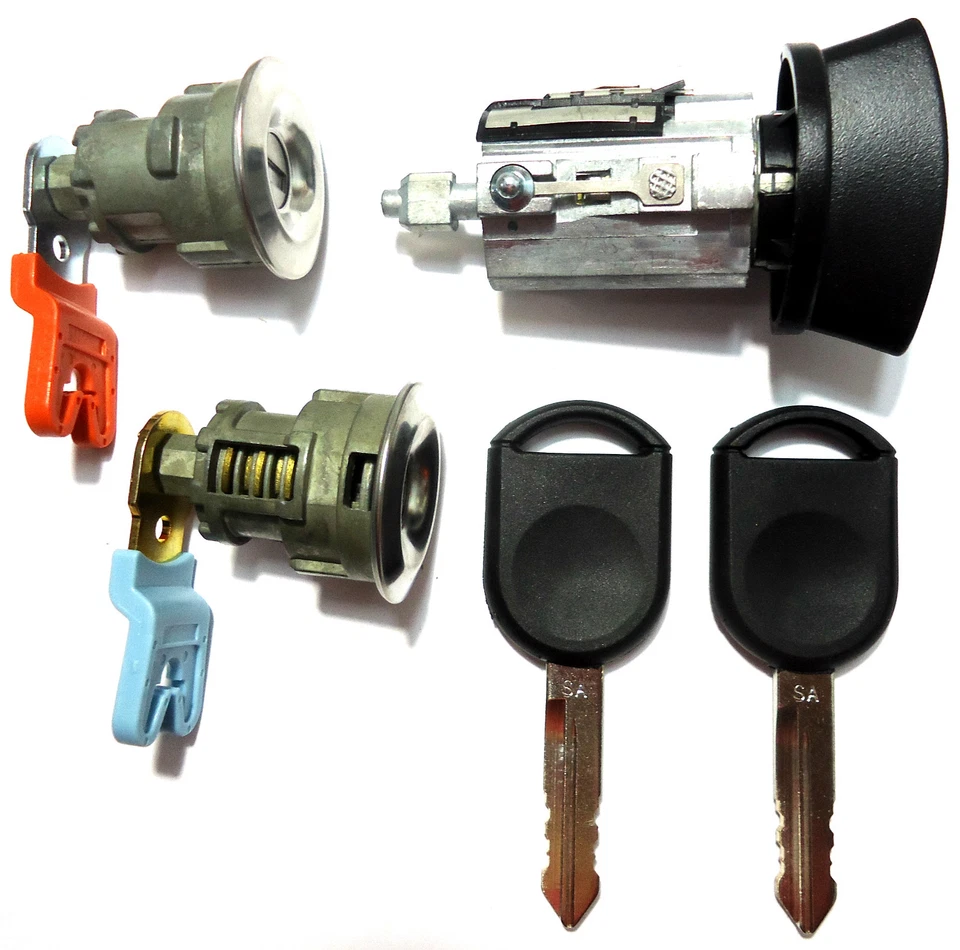 Ford Ignition Switch Lock Cylinder + 2 Door Lock Cylinder W/2 Transponder Keys - Image 1 of 1