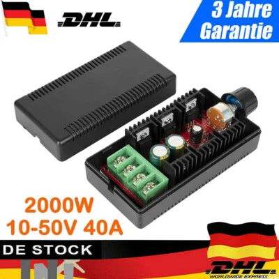 MARKENLOS PWM MOTORREGLER DC 12V 24V 48V 40A 2000W MOTOR SPEED CONTROLLER TREIBER MODUL