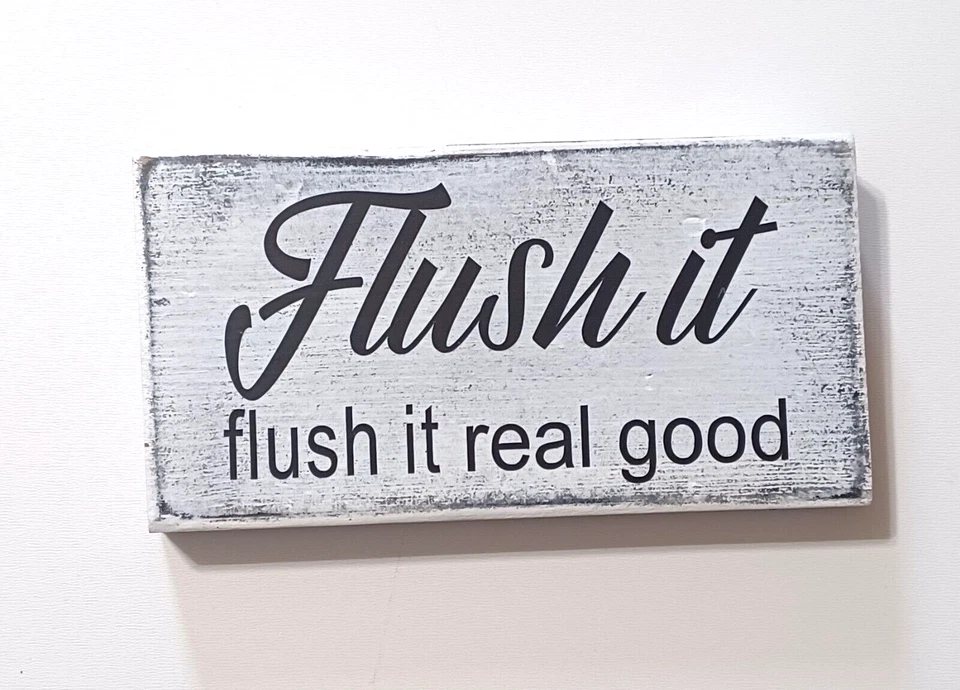 СМЫТЬ ЕГО СМЫТЬ ЕГО ОЧЕНЬ ХОРОШО деревенский потертый фермерский дом страны ванной блок знак - Изображение 1 из 1