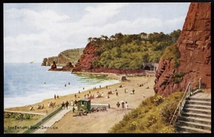 Dawlish The Bathing Beach Parsons Tunnel Devon J. Salmon Postcard - Picture 1 of 2