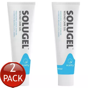 2 x Solugel Wound Care Gel 50G Dressing Grazes Burns Skin Treatment First Aid - Picture 1 of 4