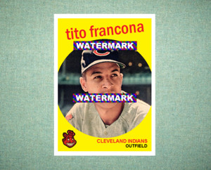 Tito Francona Cleveland Indians 1959 Style Custom Baseball Art Card