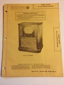 SAMS PHOTOFACT SERVICE MANUAL 1950 106-6 DUMONT MODELS RA-111A GUILFORD PUTNAM - Picture 1 of 6