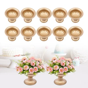 10PCS Set Gold Flower Vase Table-top Banquet Decoration Wedding Centerpiece - Picture 1 of 12