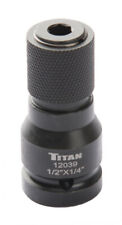 Titan 12039 1/2" Dr. to 1/4" Hex Quick Change Impact Adapter with Quick Release