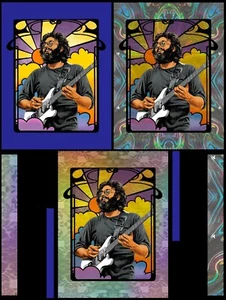 Paul Mann Grateful Dead Jerry Garcia x3 Art Print Poster Set Foil Todd Slater - Picture 1 of 1
