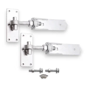 Adjustable Hook and Band Hinges Pair 8” Iron Galvanised Wooden Gate Shed Door - Picture 1 of 13