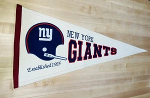 NY Giants NFL Traditions Winning Streak Embroidered Throwback Wool Pennant - Picture 1 of 7