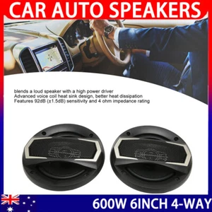 6" inch 2PCS 600W Coaxial Rear Stereo Speakers, 4 Way Car Audio Subwoofer AU - Picture 1 of 13