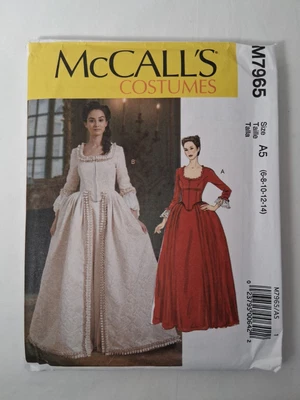 NEW McCall's M7965 Misses 6-14 Historical Costume Renaissance Dress Pattern - Image 1 of 2