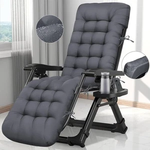Outdoor Chaise Lounge Chair Cushion Waterproof 66 x 21 x 4 66x21x4 Inch, Grey - Picture 1 of 6